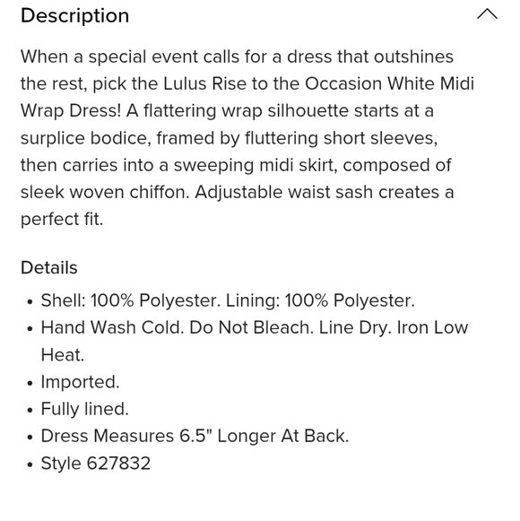 Lulu's Rise To The Occasion White Midi Wrap Dress Size Small - Picture 9 of 10